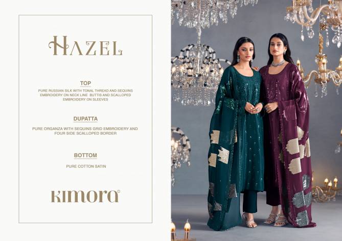 Hazel By Kimora Heer Russian Silk Printed Salwar Kameez Wholesale Price In Surat
